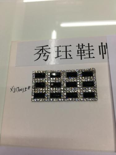 plastic mesh hot stamping rhinestone shoe flower light diamond diamond
