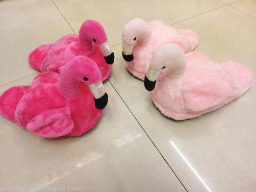 new flamingo cotton slippers creative cartoon animal indoor shoes direct sales