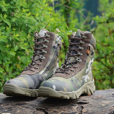 Outdoor sports ruins camouflage military boots military boots men's shoes high boots desert boots outdoor hiking boots