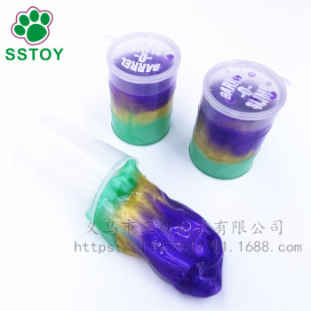 彩泥多色混合云橡皮泥 七彩水晶泥爆款史莱姆