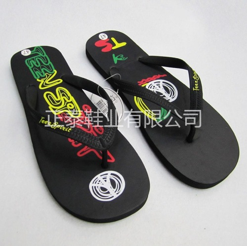 foreign trade customization oversized flip-flops flat heel non-slip beach rubber flip-flops