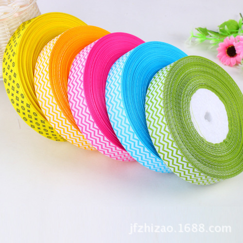 Supply Wholesale Various Specifications Luo Wen Printing Ribbon 3.8-4cm Printing Ribbed Band Decorative Materials by Hand