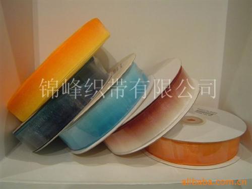 DIY Handmade Gift Packing Ribbon Printing Yarn Strip Organza Tape Printing Transparent Ribbon