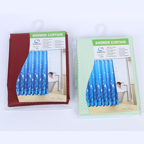 [Baihao] Shower Curtain Waterproof and Mildew-Proof Thickened Curtain Bathroom Partition Curtain Non-Perforated Curtain Shower Curtain Diamond