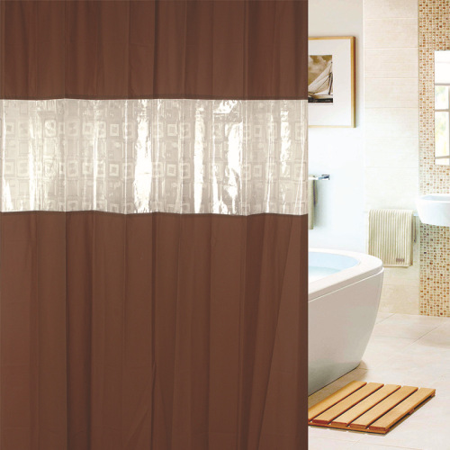 [Baihao] Waterproof and Mildew-Proof Thickened Curtain Bathroom Partition Curtain Non-Perforated Curtain Shower Curtain A- 110