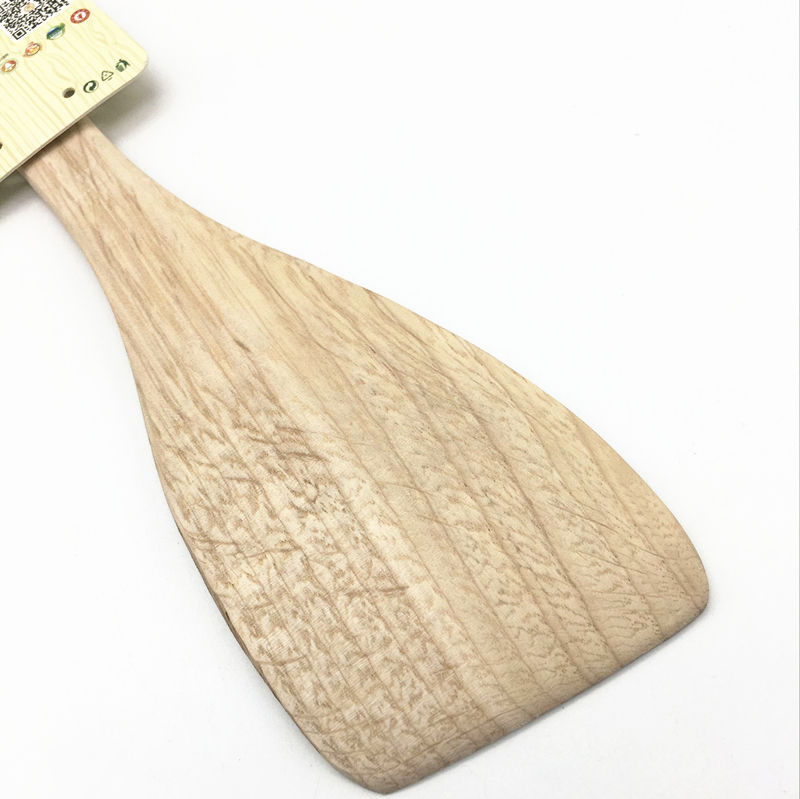 Sunshine Department Store card-inserting inclined spatula, unpainted wooden inclined spatula, frying spatula, special wooden spatula for non-stick pans pic 2