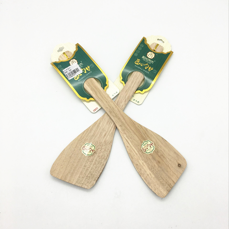 Sunshine Department Store card-inserting inclined spatula, unpainted wooden inclined spatula, frying spatula, special wooden spatula for non-stick pans pic 5