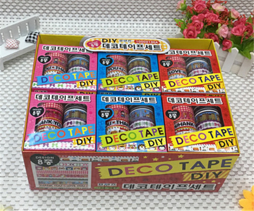creative elementary school student tape children cartoon mini small tape color flash tape diy handmade decorative stickers