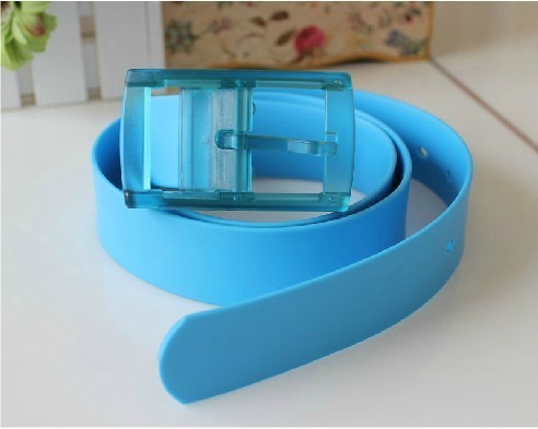 Candy Color Belt 3.5 Flat Flavor Plastic Environmental Protection Korean Style All-Match Belt Men and Women Same Style
