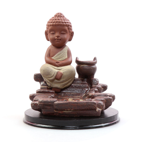 Little Monk Incense Burner Little Buddha Backflow Incense Burner Little Sha Mi Tower Incense Burner backflow Meditation