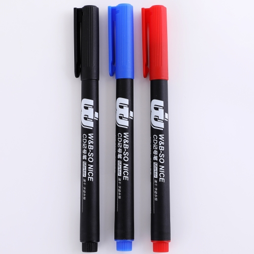 Wholesale Low-Price Oil Small Single-Head CD Black Red Blue China Marking Pen King 9202 Hook Line Pen