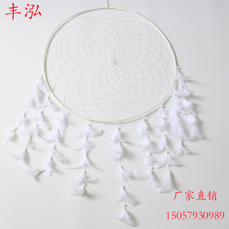 婚庆装饰羽毛大号捕梦网婚礼挂饰手工制作舞台布置挂件迎宾背景墙
