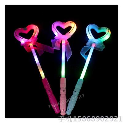 Children's fairy love stick valentine's day love flash stick princess colorful magic wand