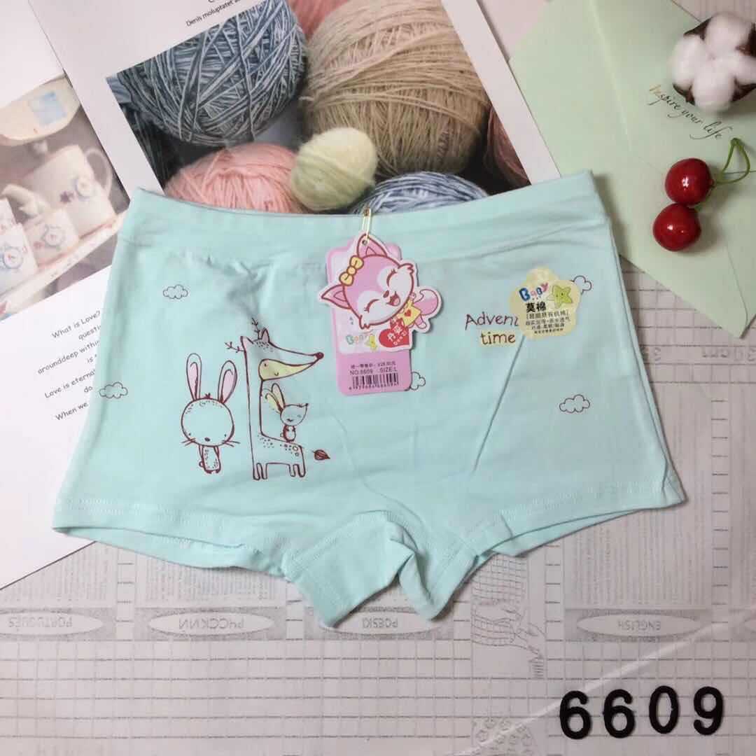 丹姿女童莫代尔棉内裤女童卡通内裤混色10条装