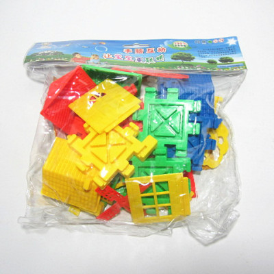 Children's educational toys wholesale creative assembly block block block block block card head bag