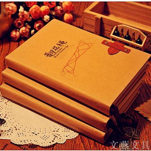 xinmiao a5 vintage kraft paper cover hardcover notepad blank inner page diary student gift notebook