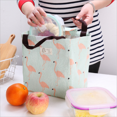 However, the temperature bag small fresh cotton linen bento bag aluminum foil thickened breakfast bag students lunch bag