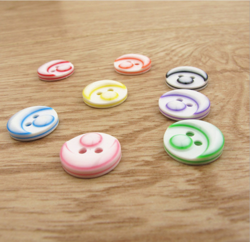 Factory Direct Sales Two-Eye Button Color Bread Decoration Cufflink Button Children Picking Part in Stock