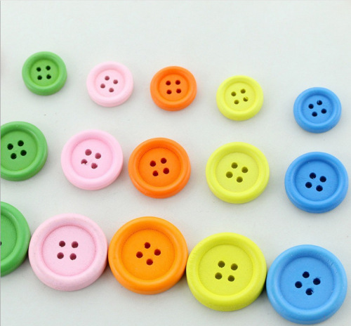 Factory Hot Selling Flower Button Pure Wood Wooden Wooden Buckle Sweater Cardigan Button Accessories Material DIY Children‘s Clothes