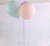 Wedding banquet tables are arranged with balloons