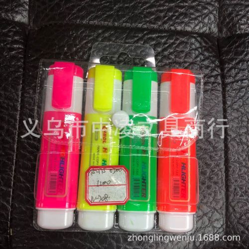 Four-Color Fluorescent Pen PVC bags of Five Different Types Pay Attention to See Details 3
