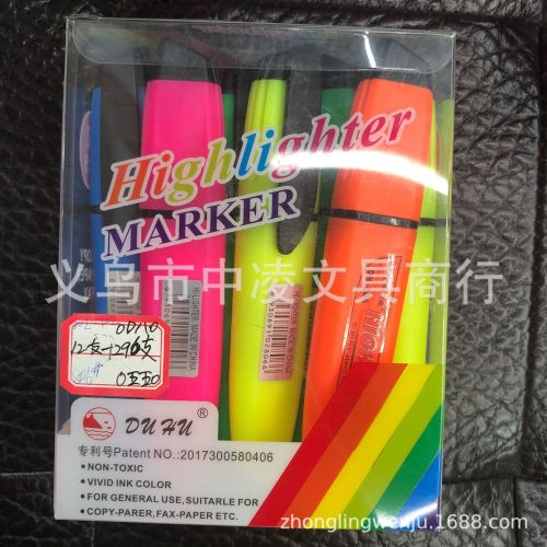 five collections of highlighter pens for students and teachers marked with conspicuous pens
