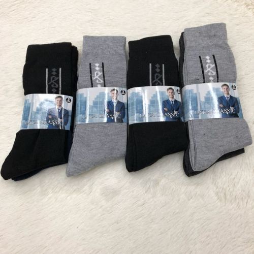Stall Original Packaging Three Pairs and One Waist Seal Jacquard Men‘s Socks Gentleman Socks Casual Socks Cotton Socks Mid-Calf Socks Foreign Trade Socks