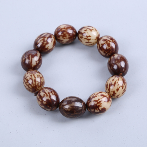 flower bodhi root bracelet natural tiger spot bodhi bracelet with leather big white jade bodhi root 18mm