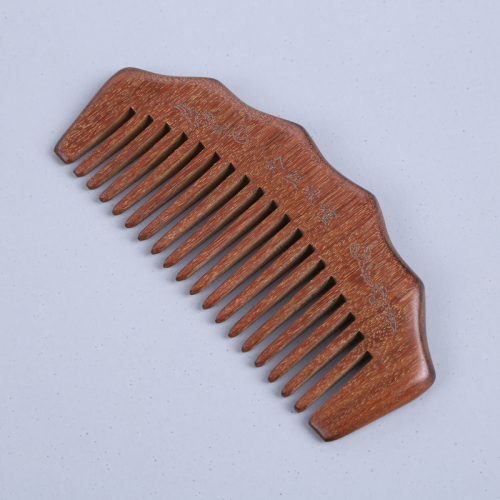 Gold Silk Green Sandalwood Natural Wooden Comb Anti-Static Hair Loss Massage Comb Cute Small Comb 