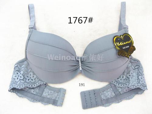 foreign trade south america new invisible cup bra b cup lace bra multi-color spot underwear