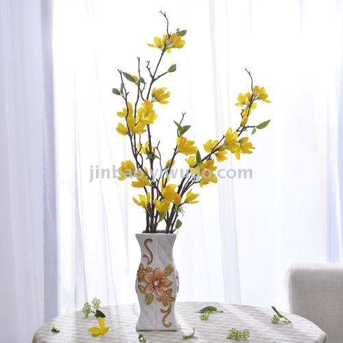 jinbao 8-inch 20cm high school low temperature ceramic electroplating vase medium temperature flower arrangement flower accessories， roman column