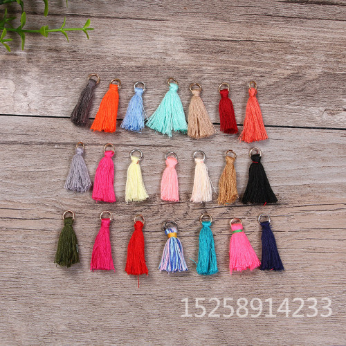 Yiwu Factory Direct Color Polyester Cotton Tassel Necklace Eardrop Bracelet Tassel Ornament Accessories Accessories 
