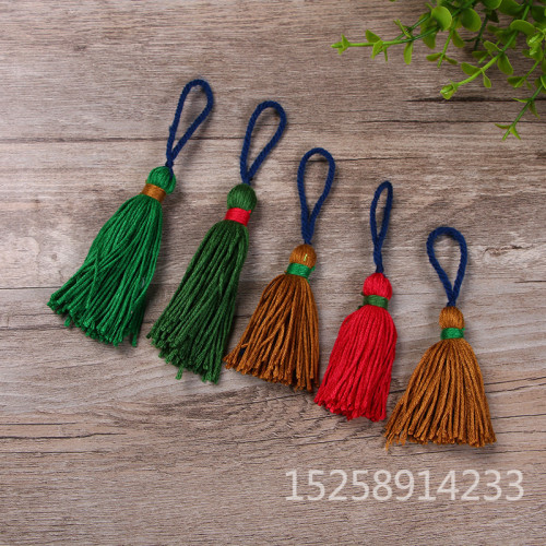 factory direct sales coarse polyester cotton thread tassel tassel hanging scarf tassel clothing accessories factory wholesale