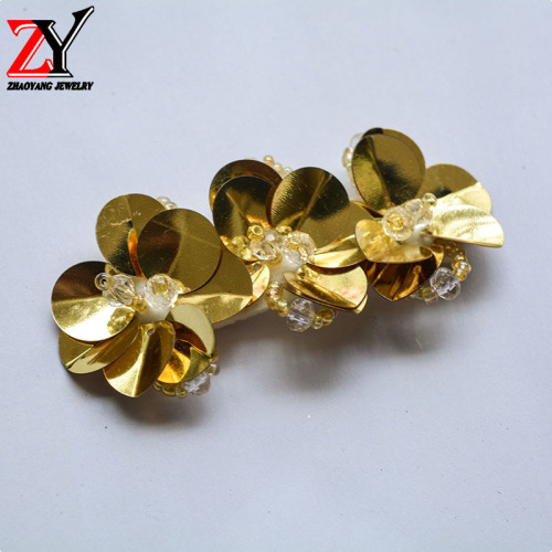 factory direct sales new handmade featured beaded sequined flower corsage hat collar flower zy872316