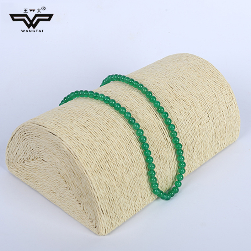 跨境专供珠宝项链架 编织草线环保创意摆放首饰柜台托盘厂家直销