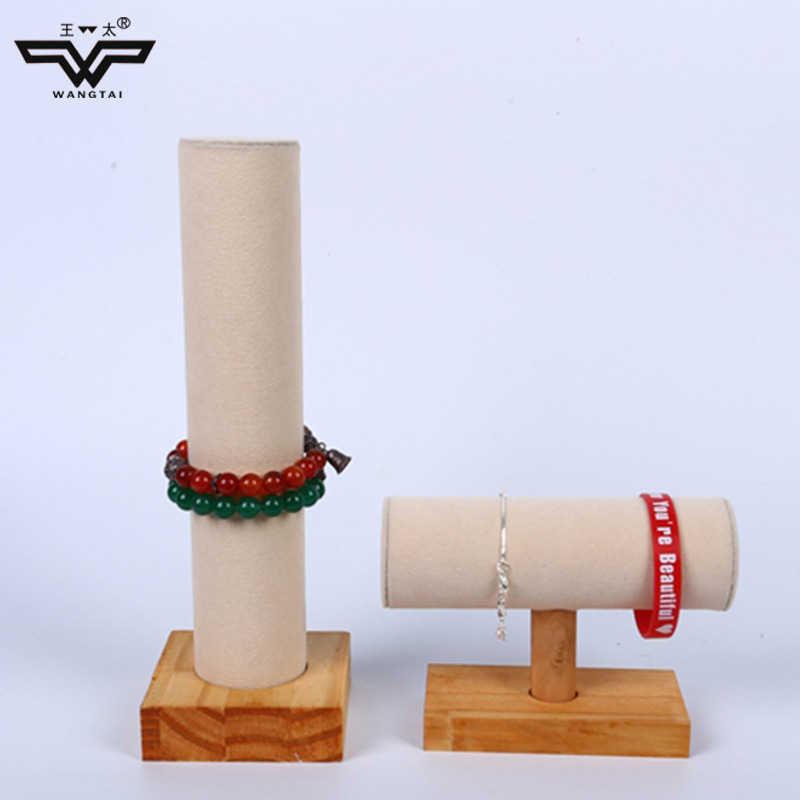 现货直销冰花绒棉布饰品手镯展示架 朝天柱横向柱手环套索饰品架