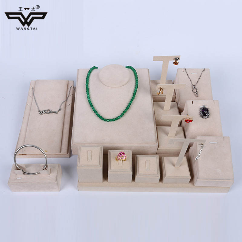 柜台展示首饰架套装 珠粒绒手镯项链展示饰品摆放架展示道具批发