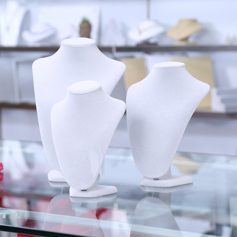 厂家直销人像项链展示架 灰绒高身模特架 毛衣链项链饰品架子