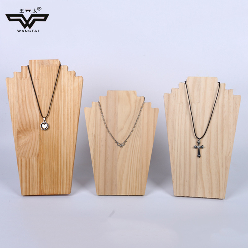 王太实木首饰展架支撑项链架 独立饰品木制吊坠项链展示架可定做