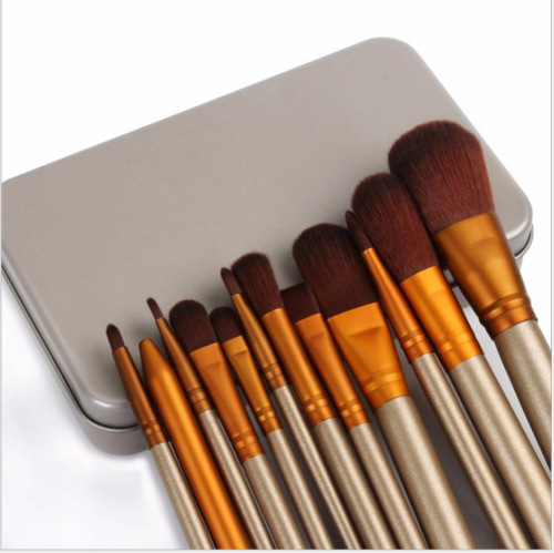 factory direct sales nk makeup brush 12 gold iron boxed professional makeup brush set one-piece delivery