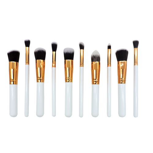 10 Pieces in Stock 5 Big 5 Small Makeup Brushes Set Portable Beauty Tools High-End Wooden Handle Makeup Brushes