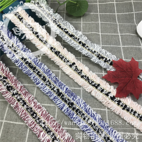 G645 Korean Ribbon Classic Style Big-Belly Yarns Bilateral Fringe DIY Tassel Clothing Accessory Laces