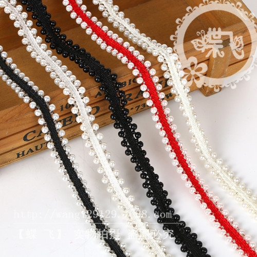 Factory Heavy Handmade Beaded Clothing Decorative Accessories Accessories Clothing Wedding Dress Beaded Bar Code Stringed Pearls Lace