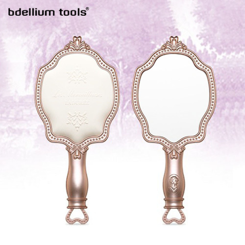 2016 Hand Mirror Spot Noble Classical Hand Mirror Pink Embossed Makeup Mirror Second Batch in Stock