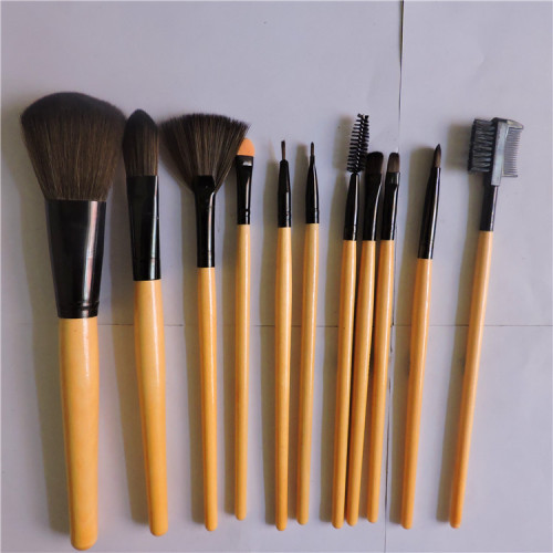 2 Long Rods Wood Color Wooden Handle Makeup Brush Set Makeup Makeup Makeup Set 