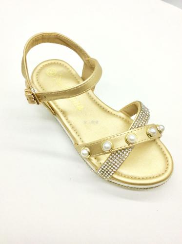 Summer New Foreign Trade Children‘s Shoes Diamond-Embedded Girls‘ Sandals Girls‘ Flat Sandals