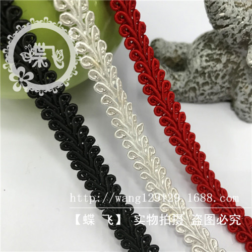 Factory Direct Sales Spot Supply Herringbone Edge Centipede Edge Polyester Lace Necklace DIY Handmade