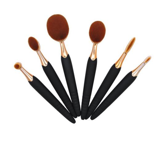 Factory Direct Sales New 6 Rose Gold Toothbrush Makeup Brush Set Foundation Brush Makeup Tools
