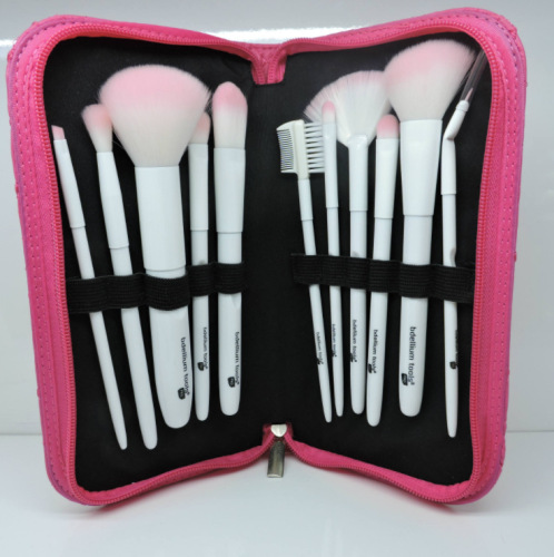 new Customizable Plastic Long Rod Universal Makeup Brush Set Small Portable Beauty Tool Set Factory Direct