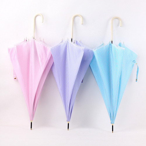 New Student Yarn-Dyed Grace Ultra-Light Japanese Cute Mori Umbrella Sun Umbrella Straight Rod Long Umbrella